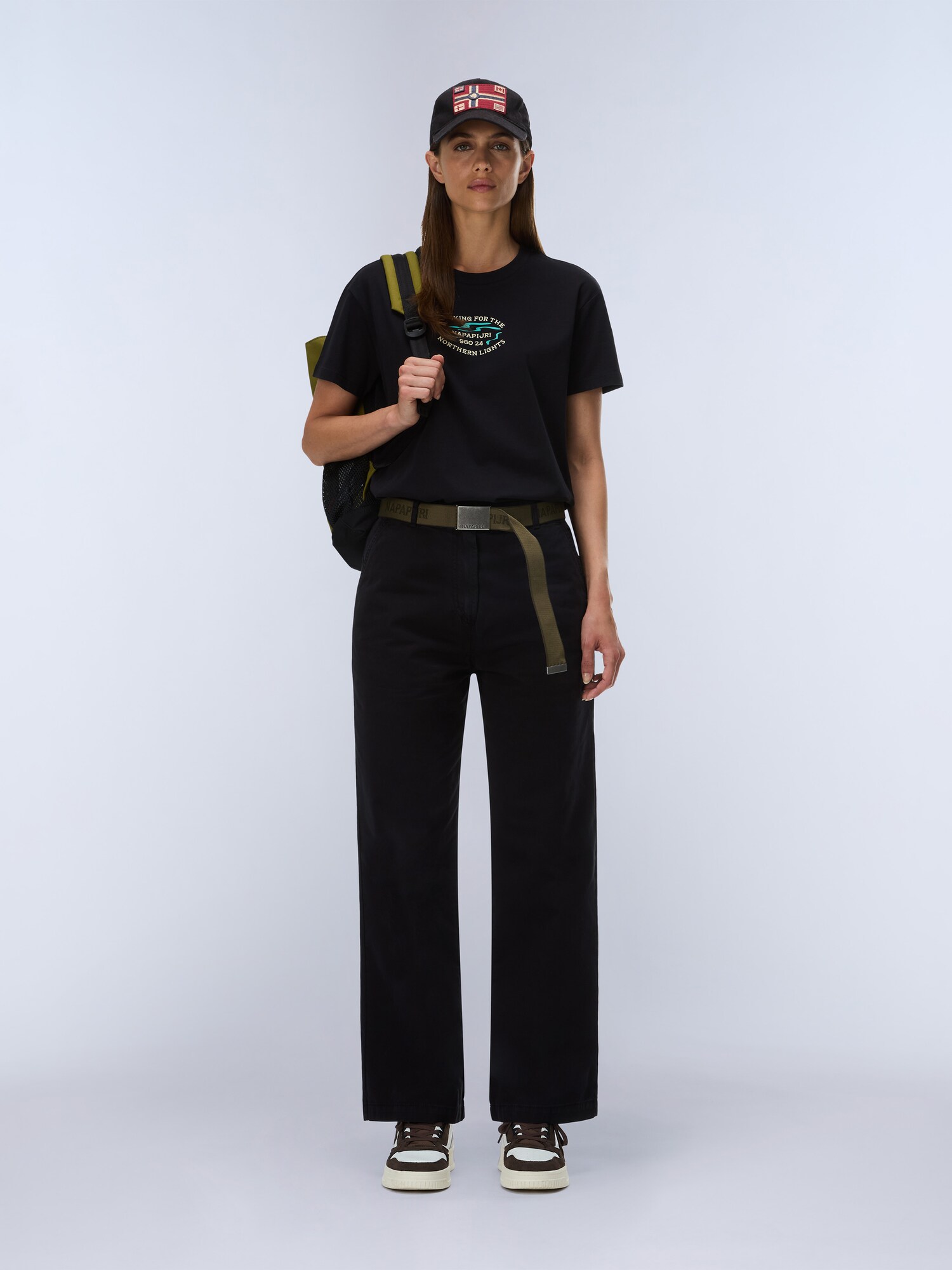 NAPAPIJRI Camiseta 'Bliss'  ecru / aqua / negro – imagen 4