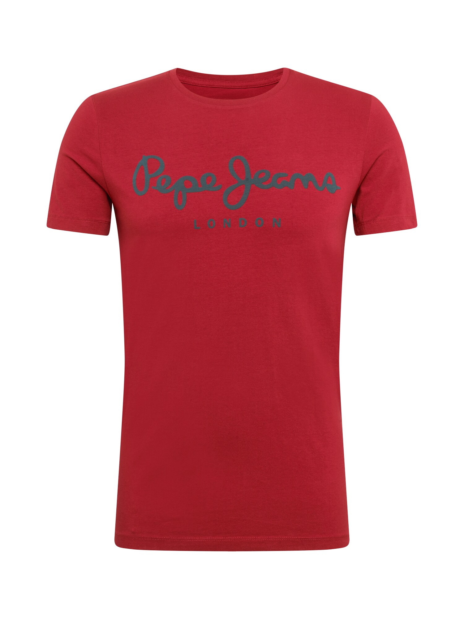 Pepe Jeans Marškinėliai 'Original Stretch'  raudona / tamsiai mėlyna