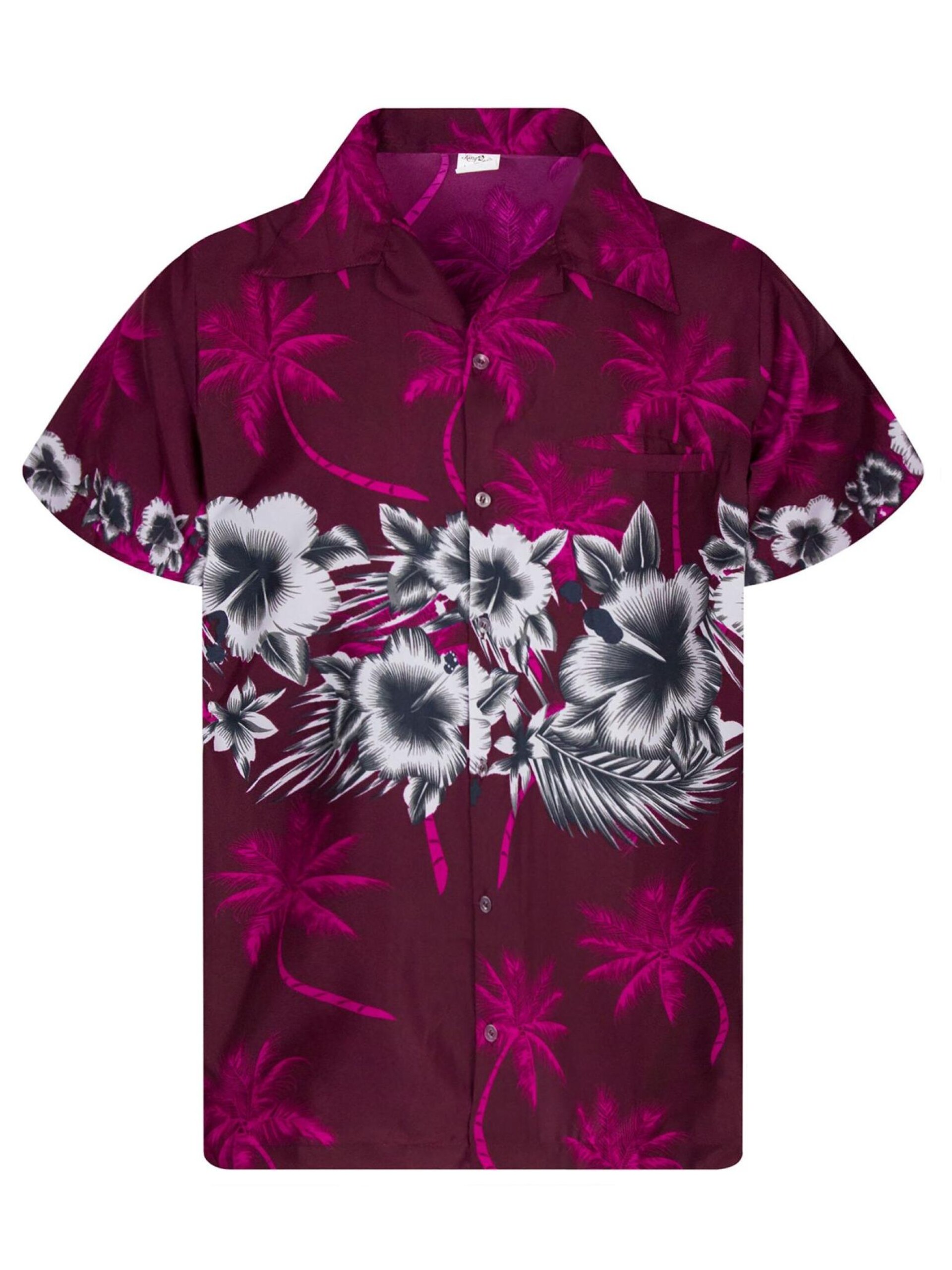 King Kameha T-shirt 'Flower Chest' herr