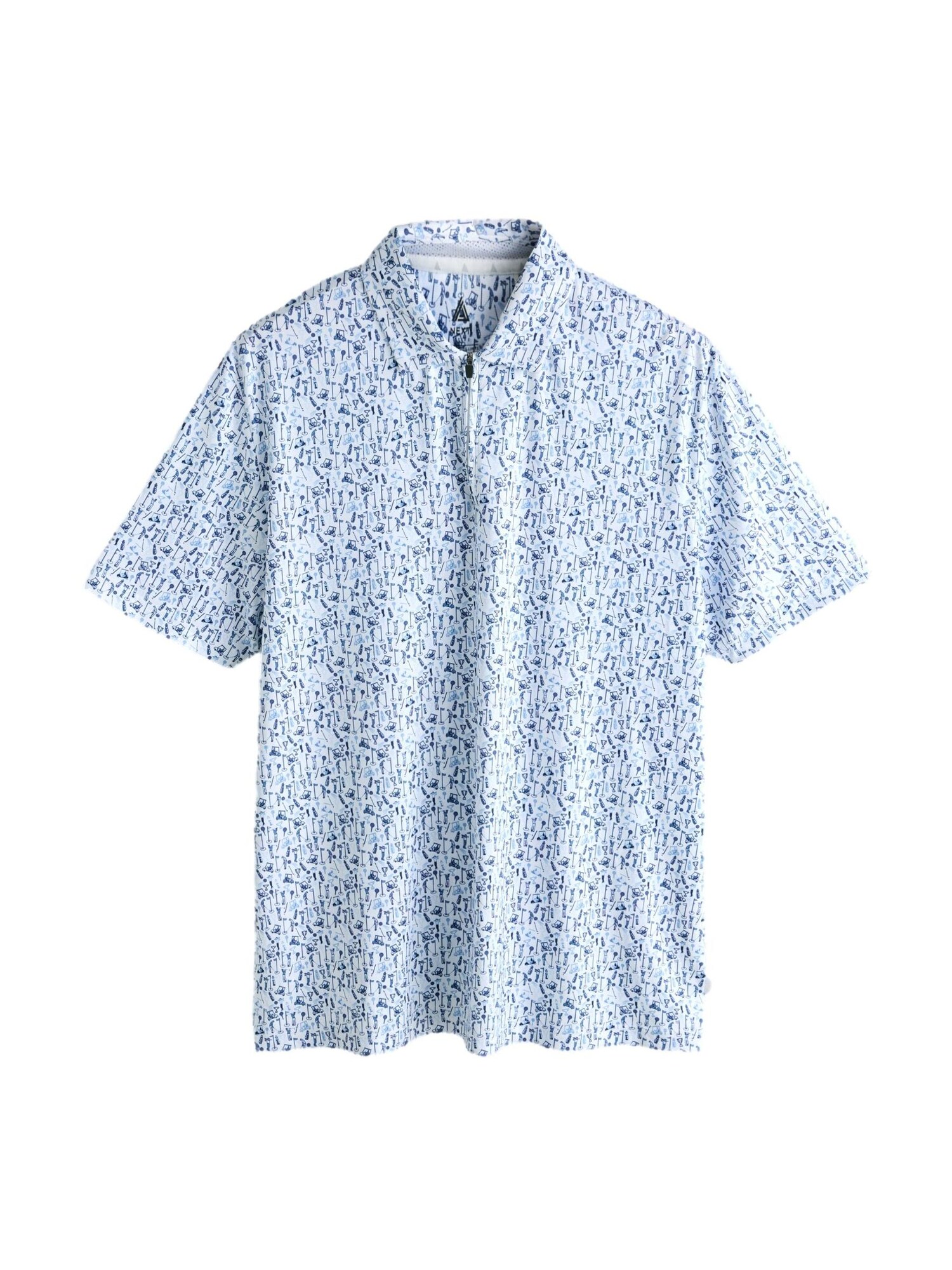 Next Tricou  bleumarin / albastru deschis / alb