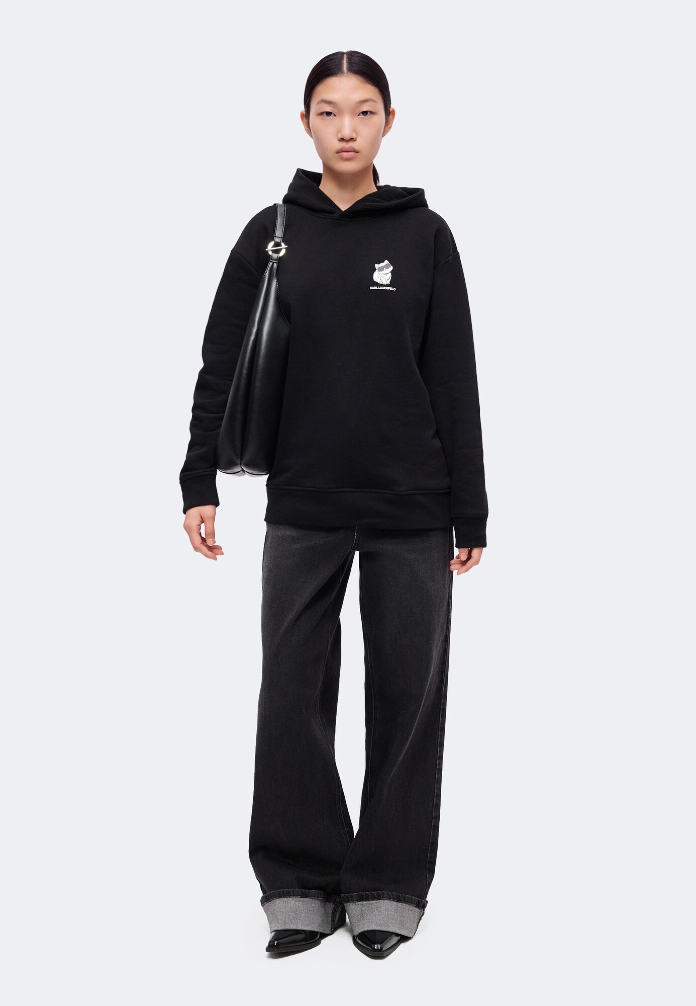Karl Lagerfeld Sudadera 'IKON CHOUPETTE'  gris claro / rosé / negro / blanco – imagen 2