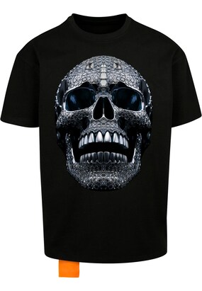 Forgotten Faces Shirt ‘Diamond Skull’ Marine / Zwart / Zilver