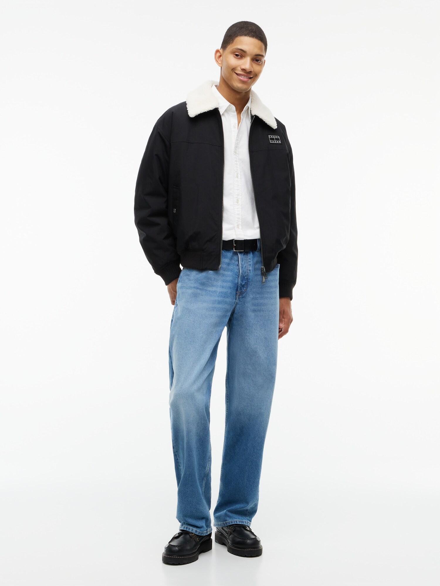 Tommy Jeans Chaqueta de entretiempo negro / blanco – imagen 4
