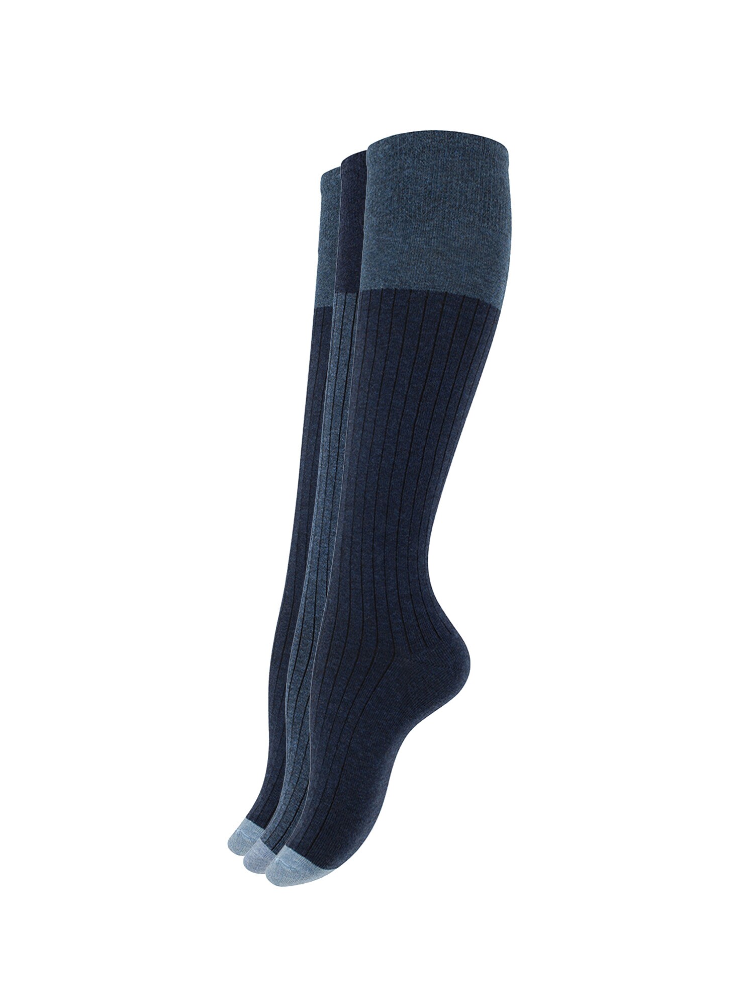 Yenita Calcetines hasta la rodilla  azul paloma / azul oscuro