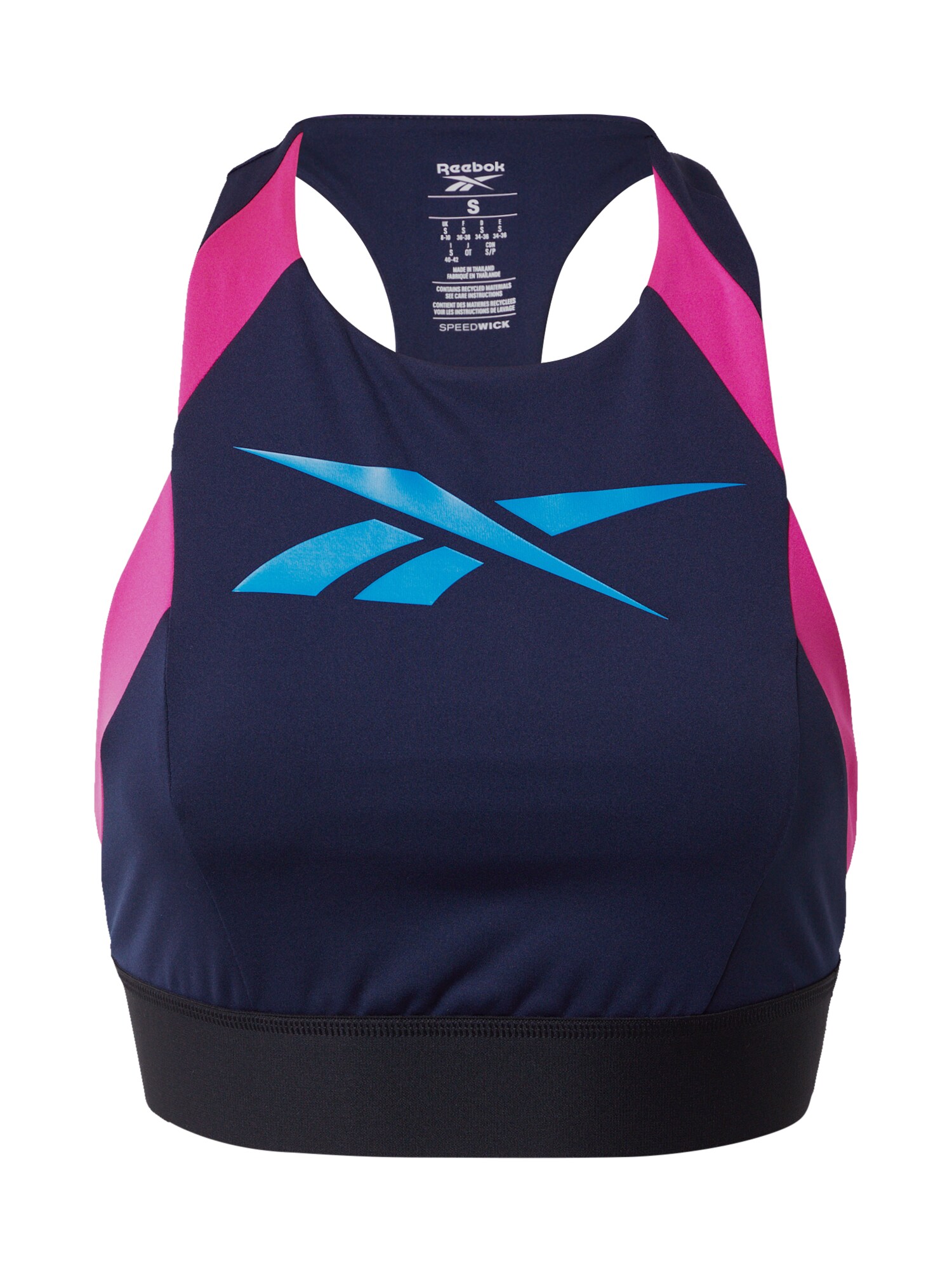 REEBOK Sportinė liemenėlė  šviesiai mėlyna / rožinė / nakties mėlyna