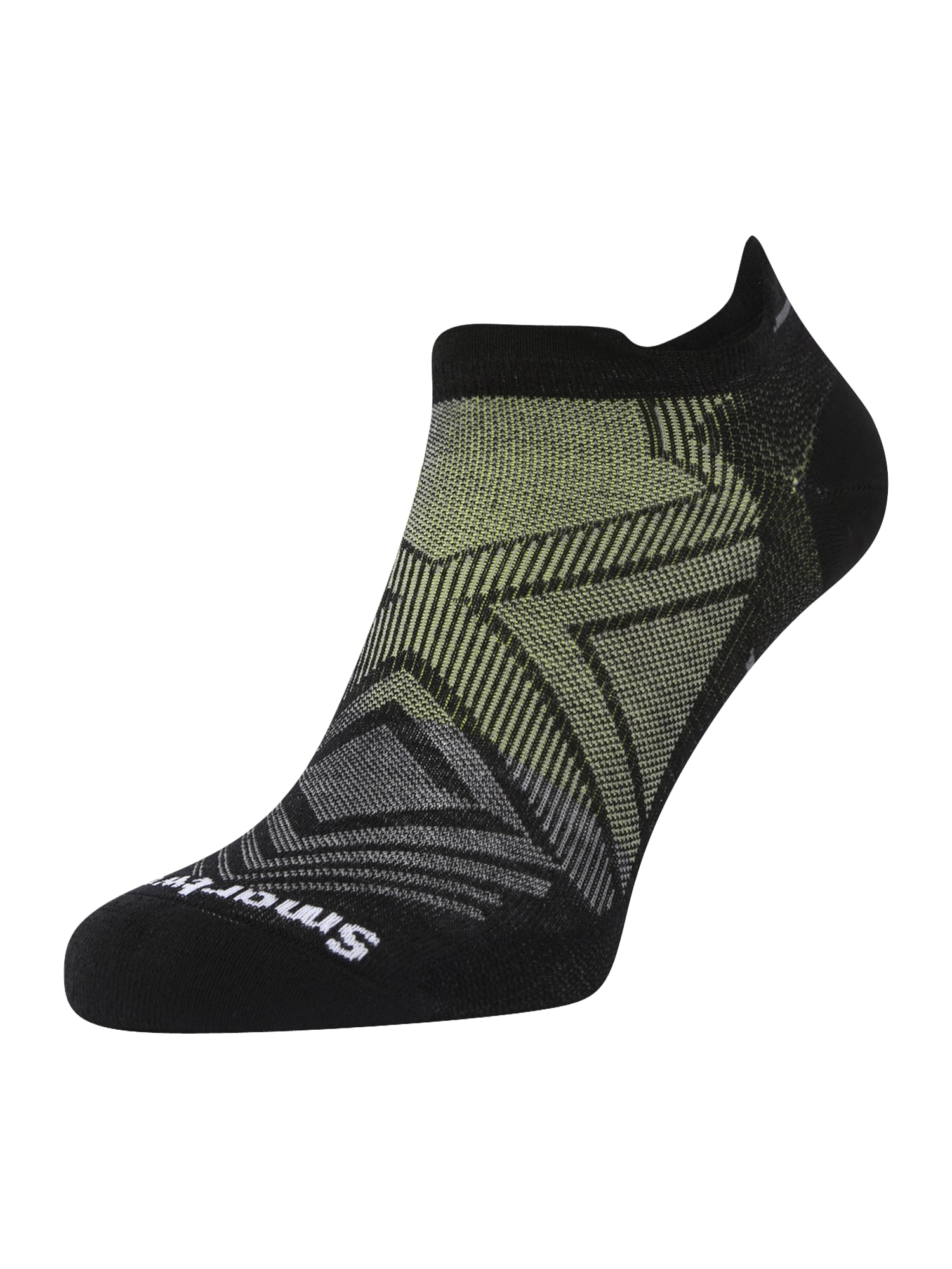 Smartwool Sportinės kojinės 'Zero Cushion' pilka / šviesiai žalia / juoda / balta
