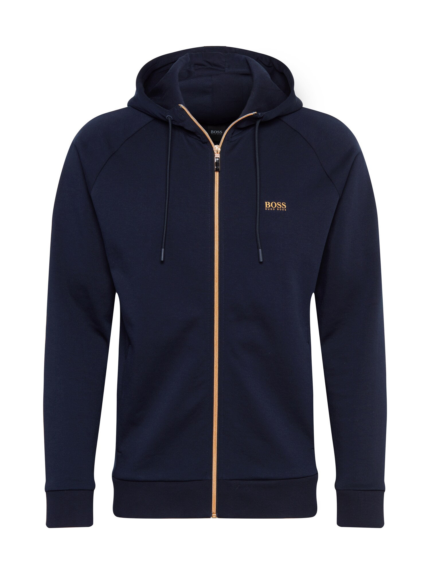 BOSS ATHLEISURE Džemperis 'Saggy 1'  tamsiai mėlyna / auksas