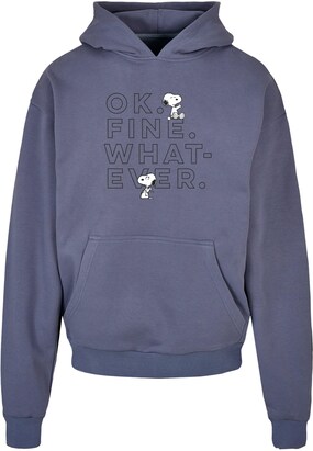 Merchcode Sweatshirt ‘Peanuts – Ok Fine Whatever’ Opaal / Zwart / Wit