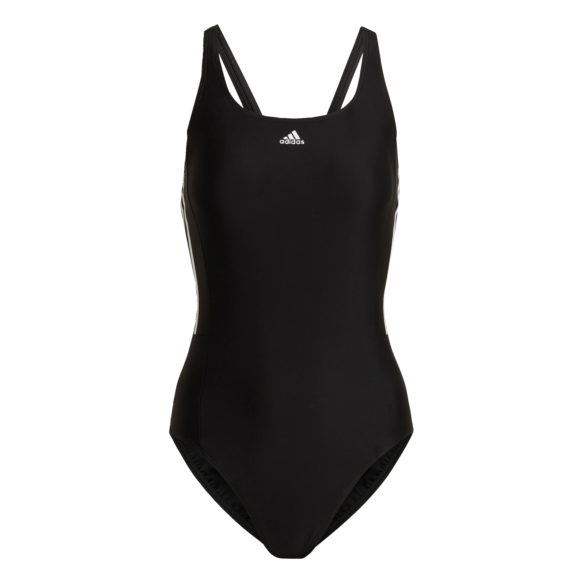 ADIDAS SPORTSWEAR Športové jednodielne plavky 'Mid 3-Stripes'  čierna