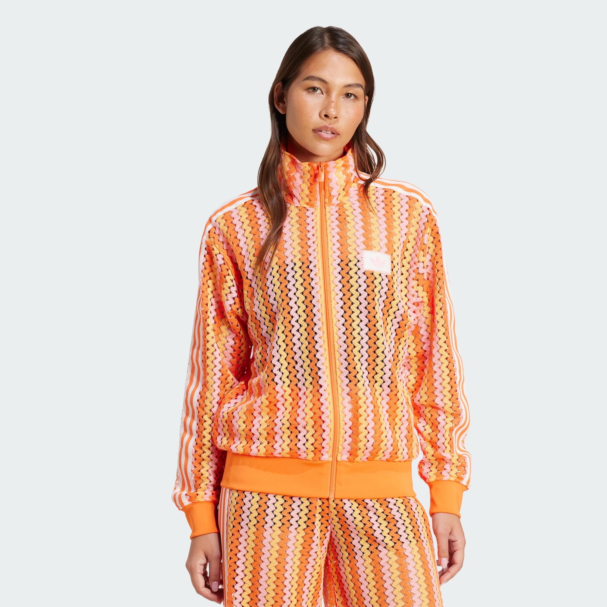 ADIDAS ORIGINALS Átmeneti dzseki 'Summer Glow Firebird'  krém / sárga / narancs / rózsaszín termék 2. képe