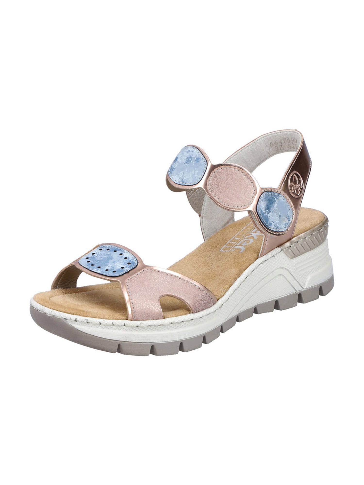 Rieker Rieker Sandale taubenblau / rosegold / rosé