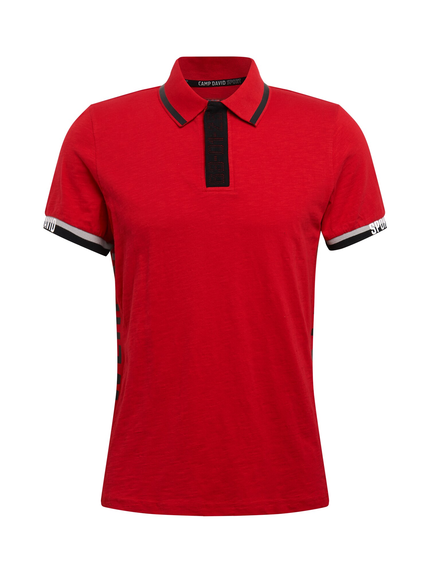 CAMP DAVID Marškinėliai  raudona / juoda / šviesiai pilka