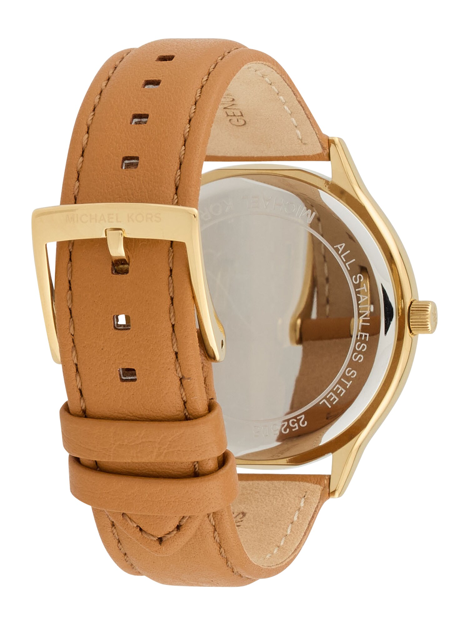 MICHAEL Michael Kors Reloj analógico 'SLIM RUNWAY'  caramelo / oro / blanco – imagen 2