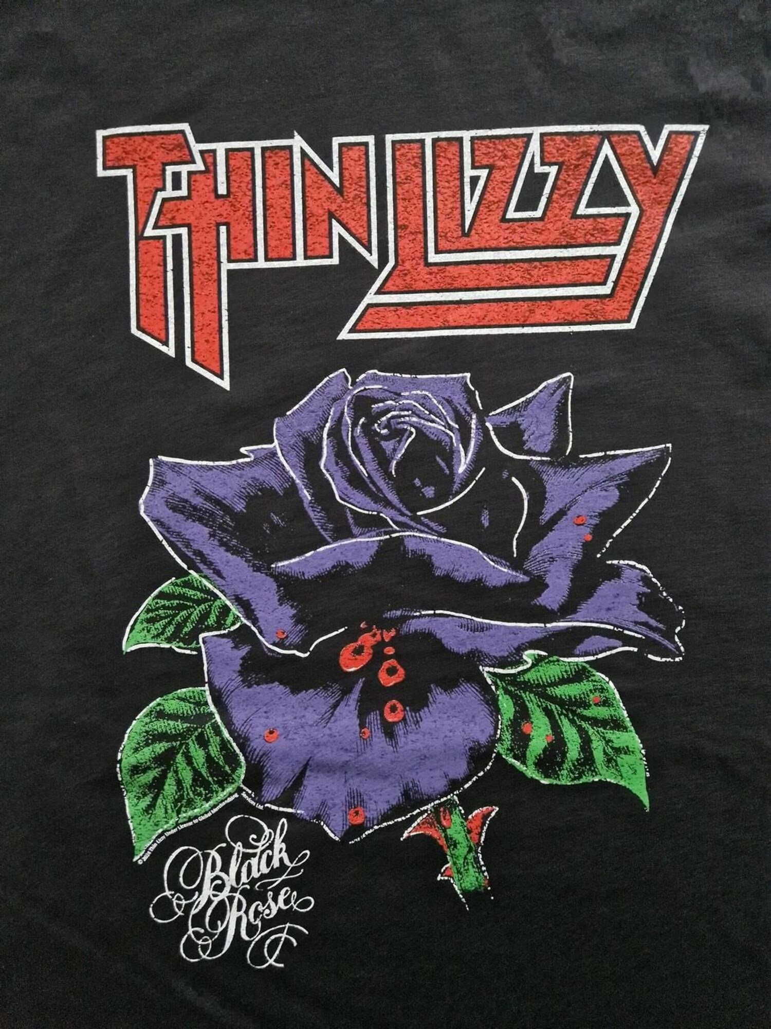 Rockshirts Sudadera 'Thin Lizzy Black Rose' negro – imagen 2