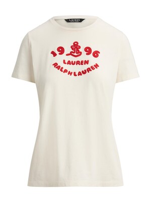Lauren Ralph Lauren Camiseta  crema / rojo cereza