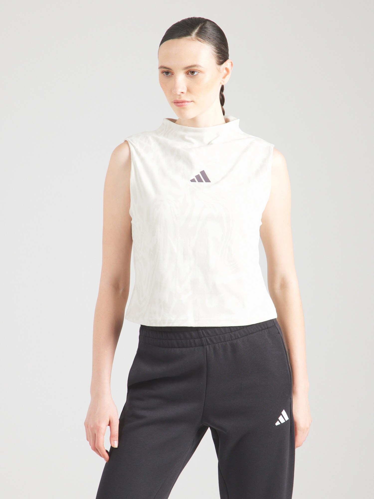 ADIDAS SPORTSWEAR Sport top  greige / fekete / piszkosfehér termék 2. képe