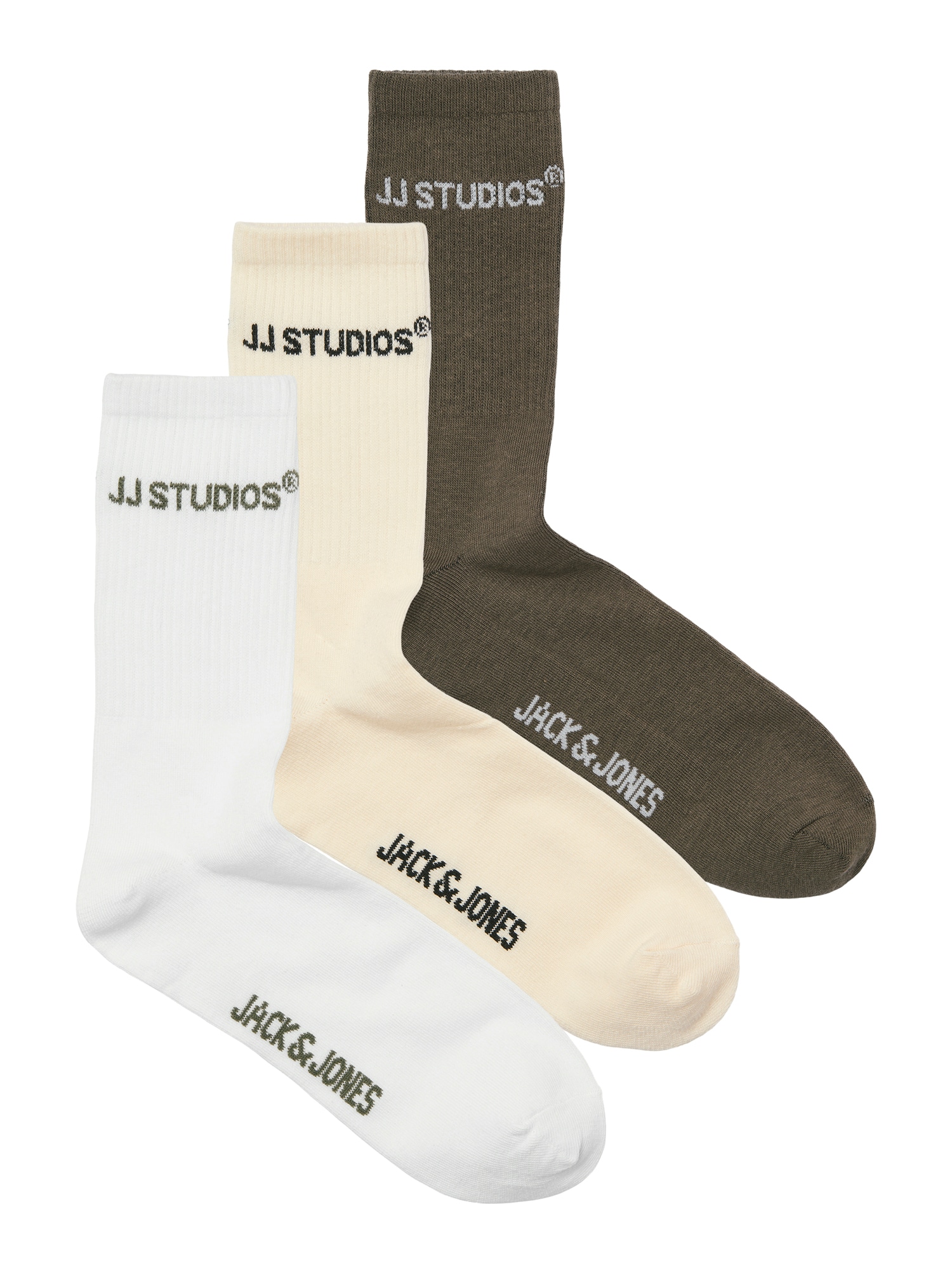 JACK & JONES Șosete 'JACSOHO'  bej / maro / alb