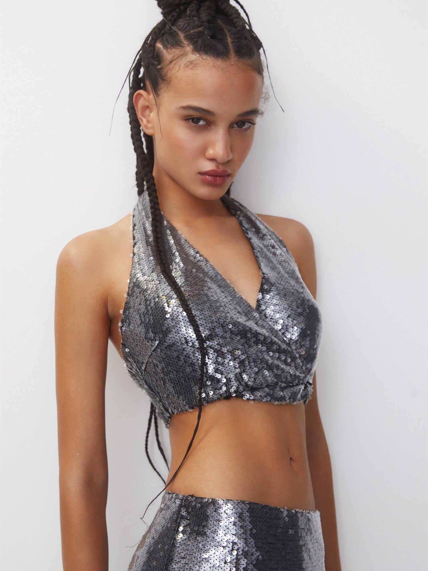 Pull&Bear Blúzka sivá (obrázok 5)