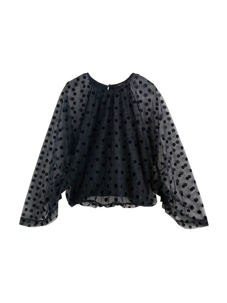 Next Blúz 'Devore' Női fekete , Méret 18