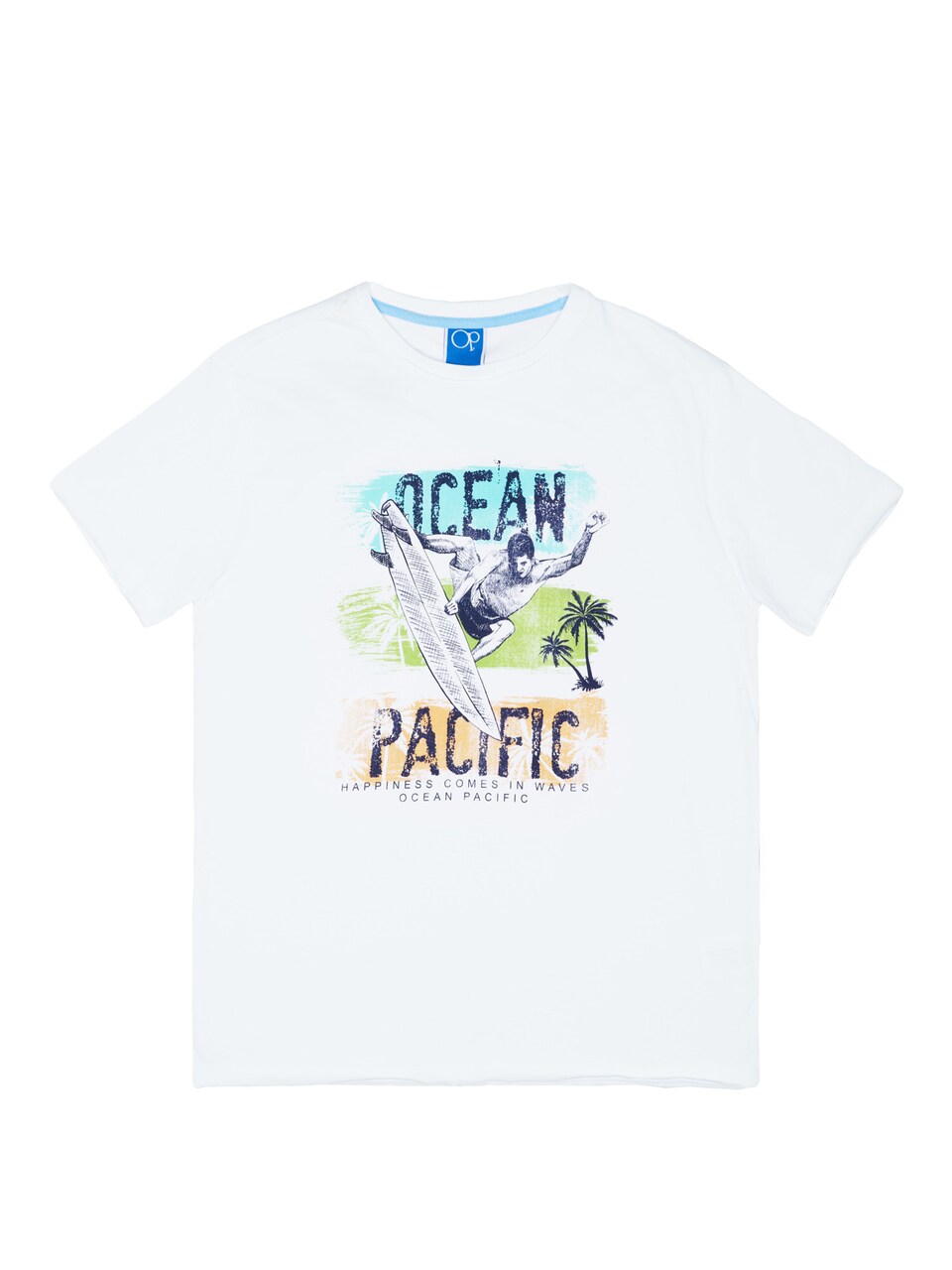 T-shirt 'Broulee' marinblå / gul / orange