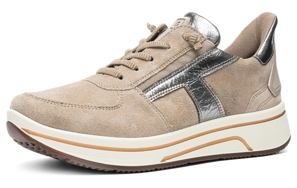 ARA Sneaker Damen Größe 41.5 hellbeige / silber