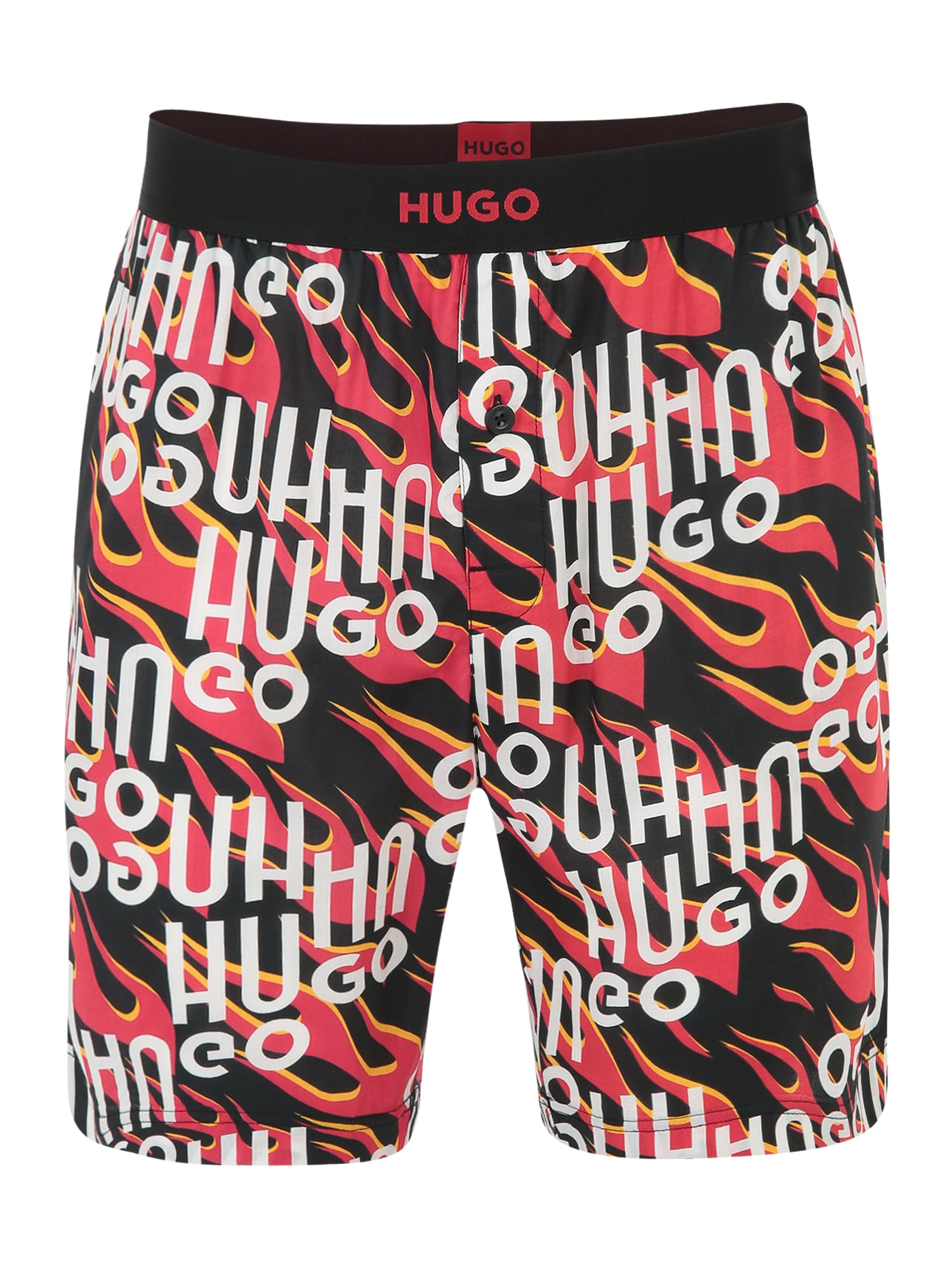 HUGO Red Панталон пижама  оранжево / червено / черно / бяло
