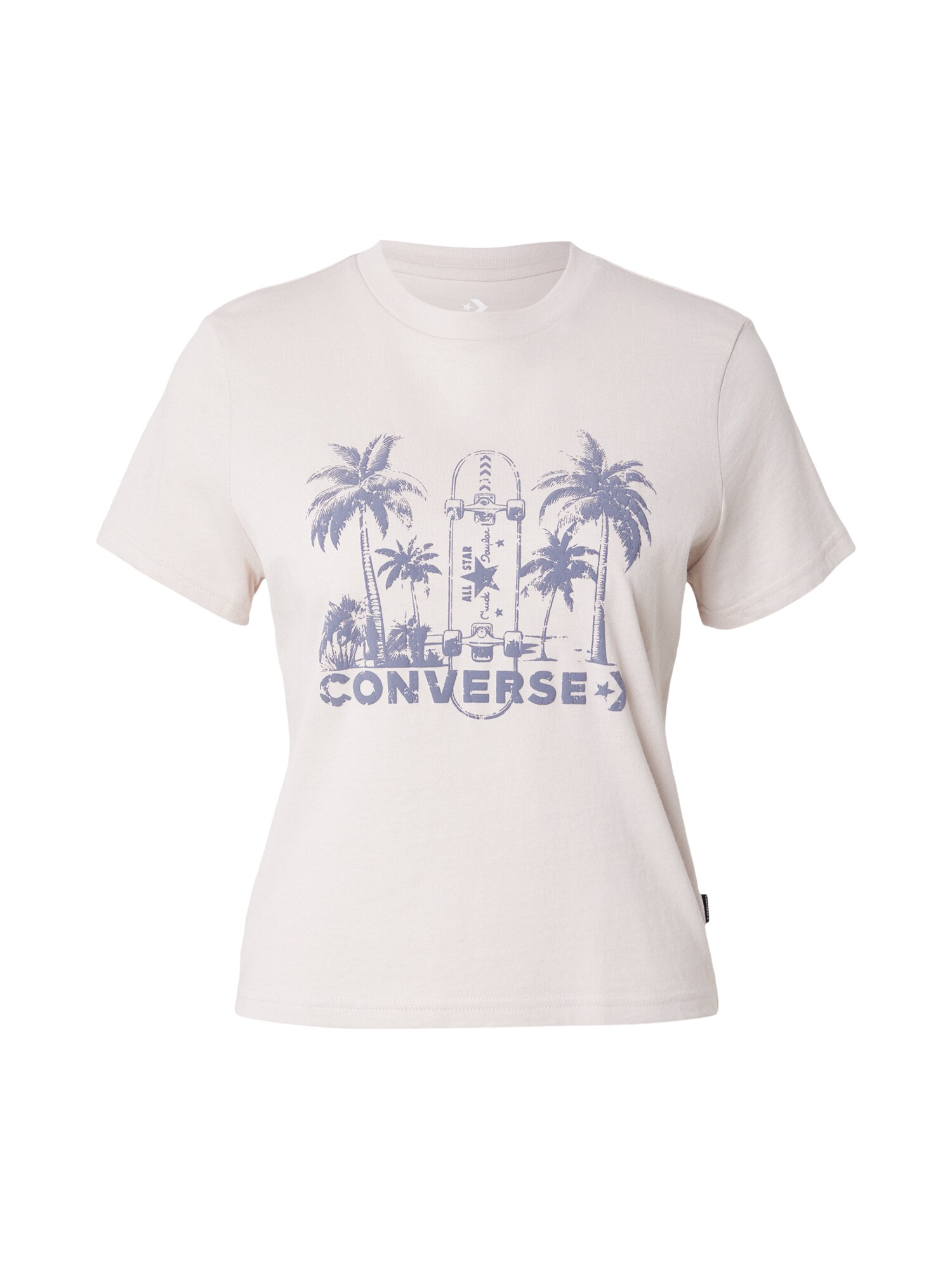 CONVERSE Camiseta 'ECHO PALMS'  ecru / azul paloma