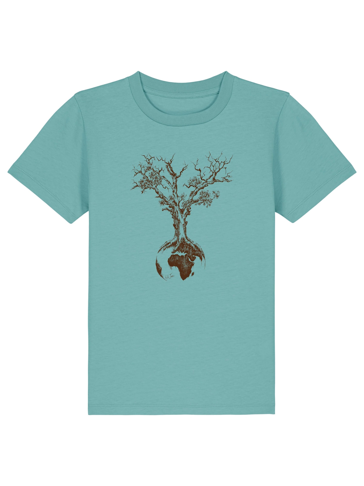 Life-Tree Majica 'Weltenbaum' tirkiz