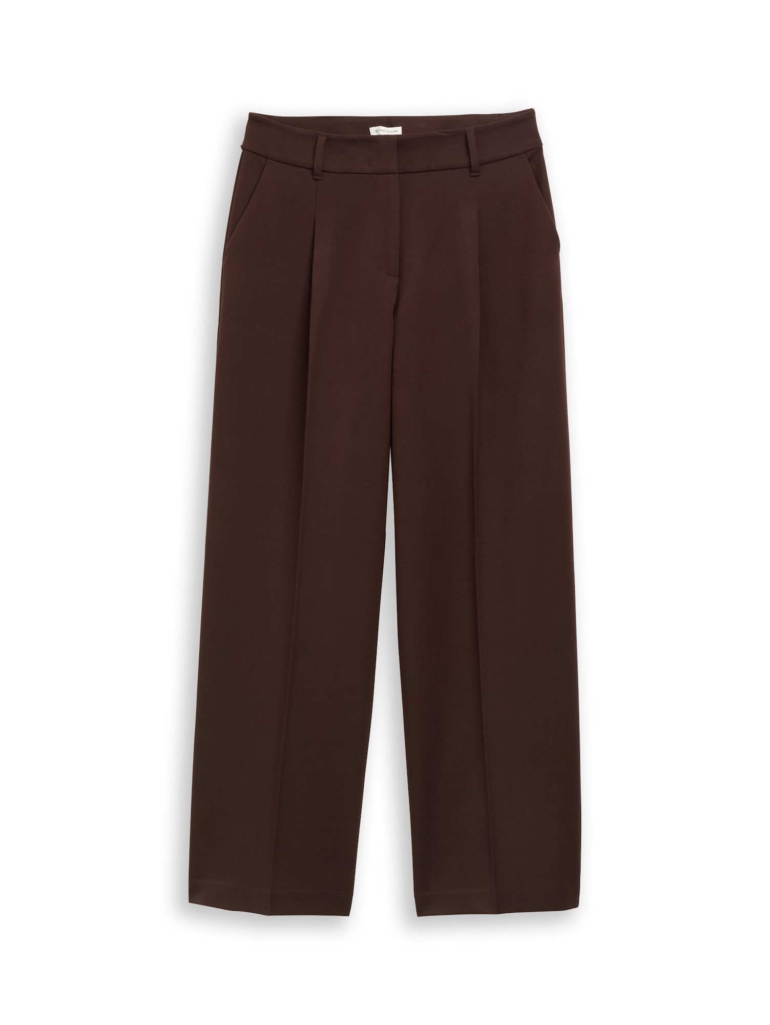 TOM TAILOR Pantalón plisado 'Lea'  marrón oscuro
