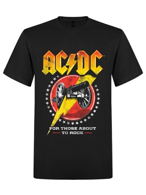 AC/DC Camiseta 'AC/DC For those about to rock new  T-Shirt'  negro