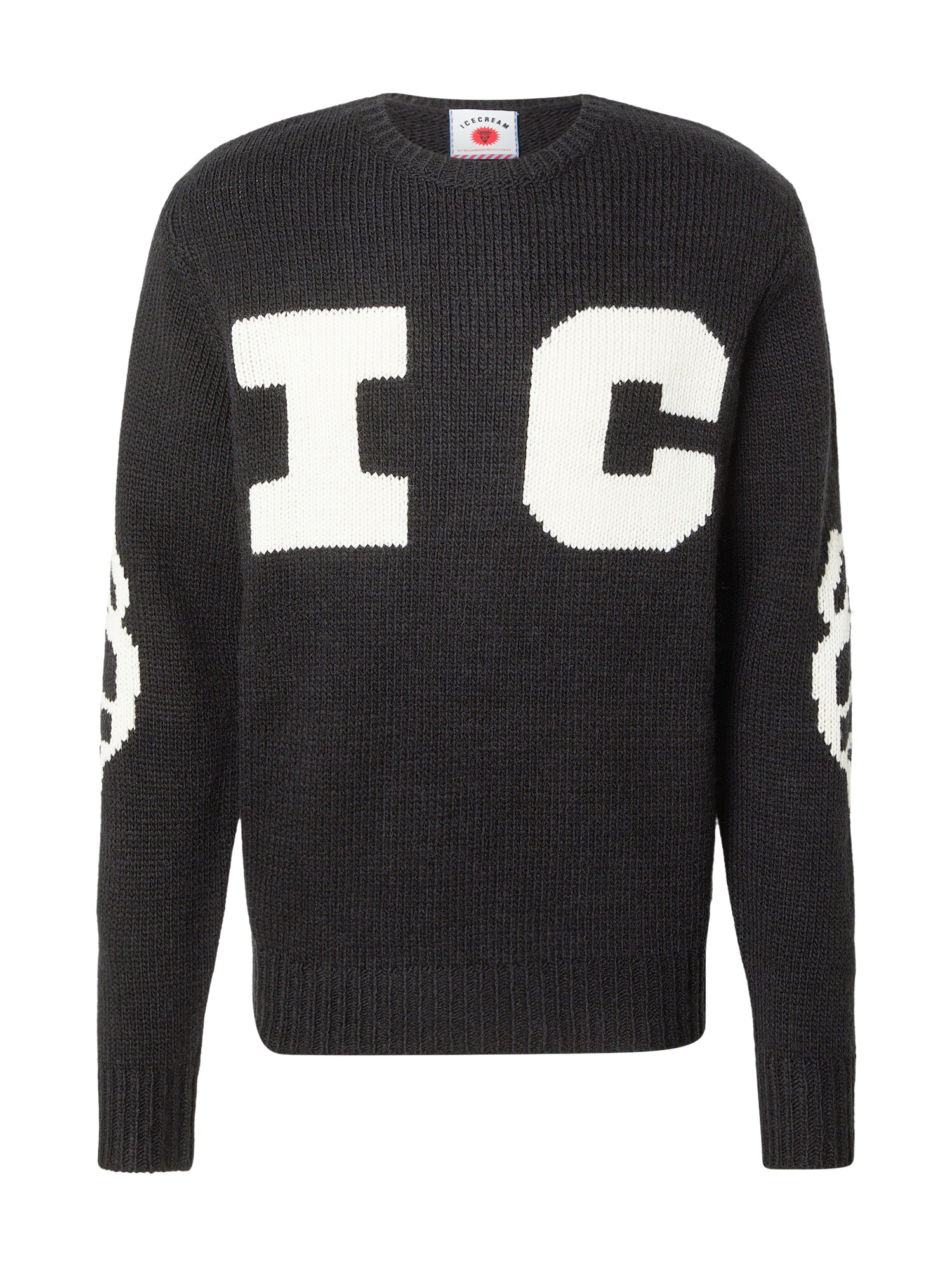 Billionaire Boys Club Pulover Ice Cream  negru / alb lână