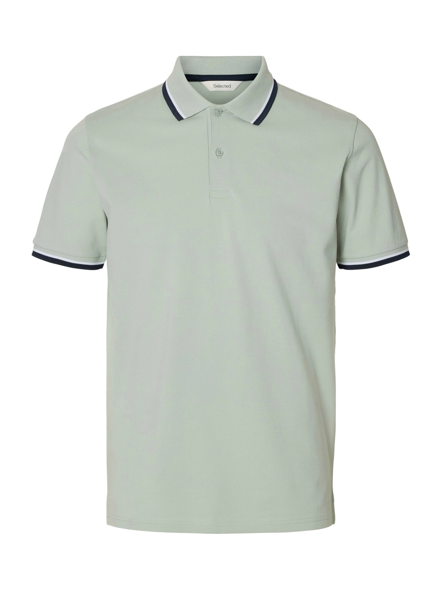 SELECTED Tricou SLHATLAS  albastru / verde pastel / alb