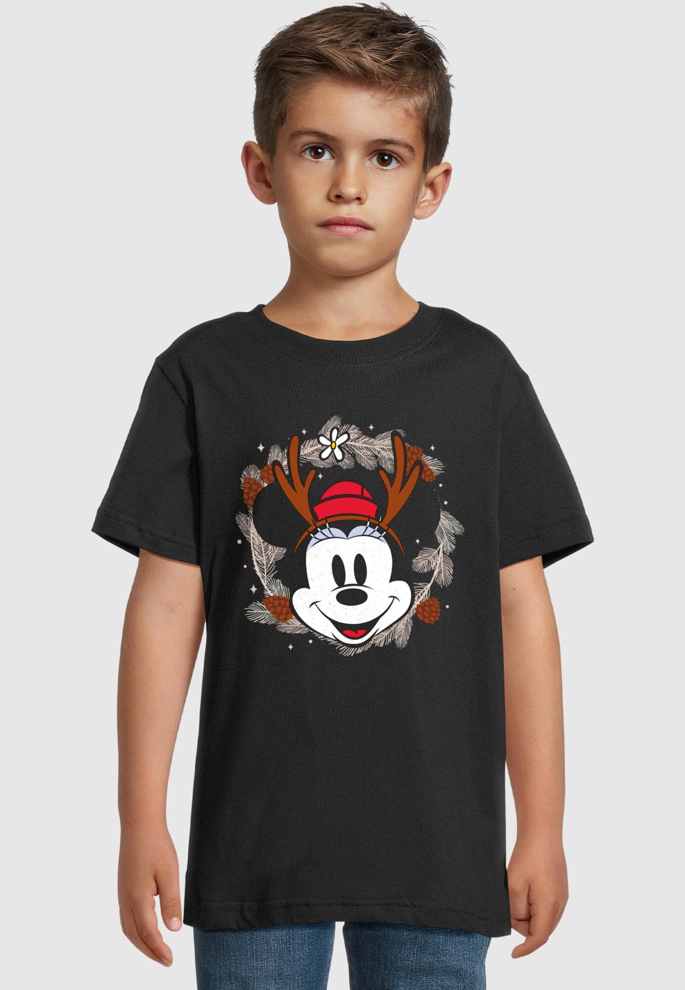 Thumbnail - T-Shirt 'Minnie Mouse - Reindeer Wreath'