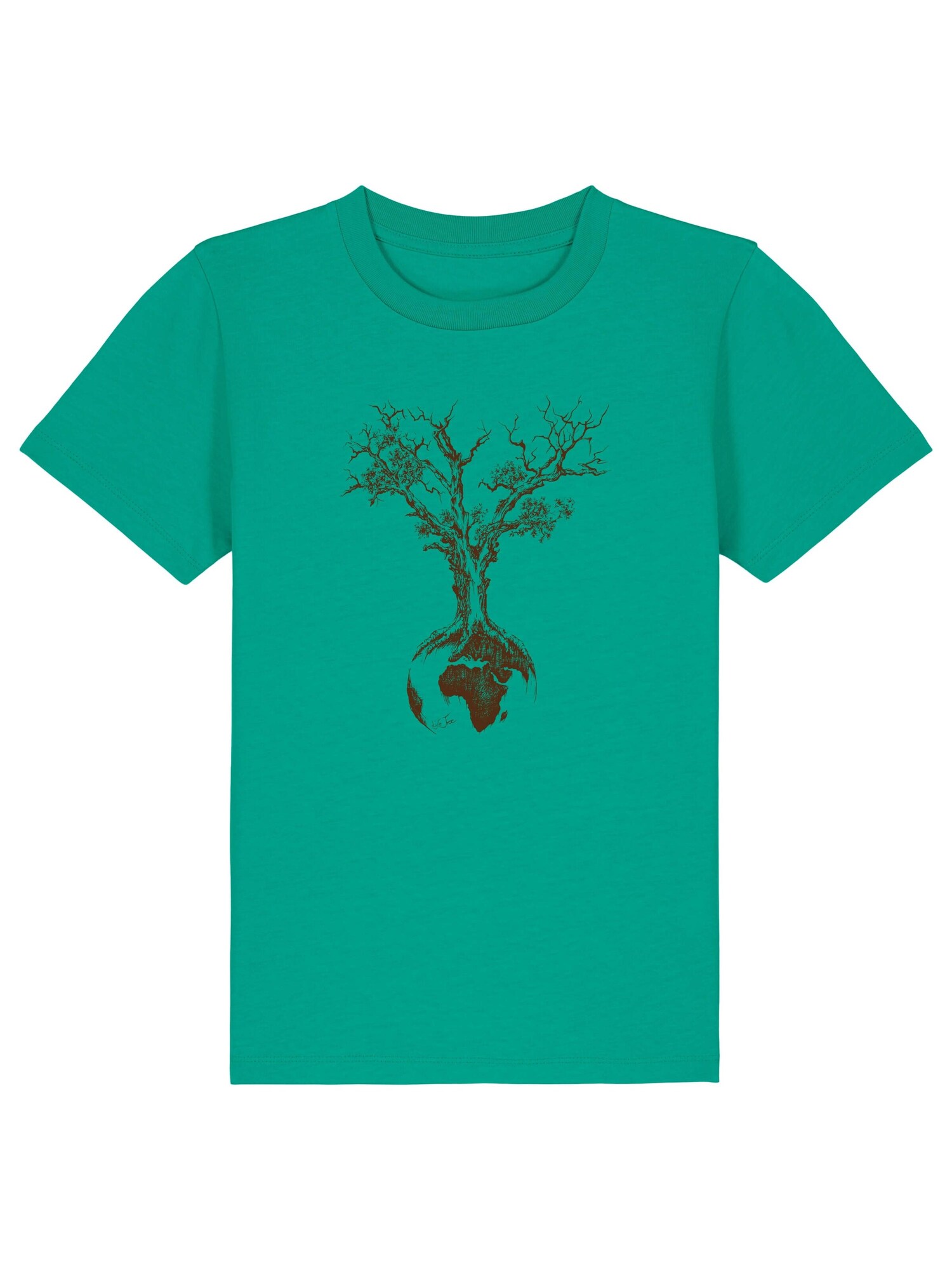 Life-Tree Majica 'Weltenbaum' zelena