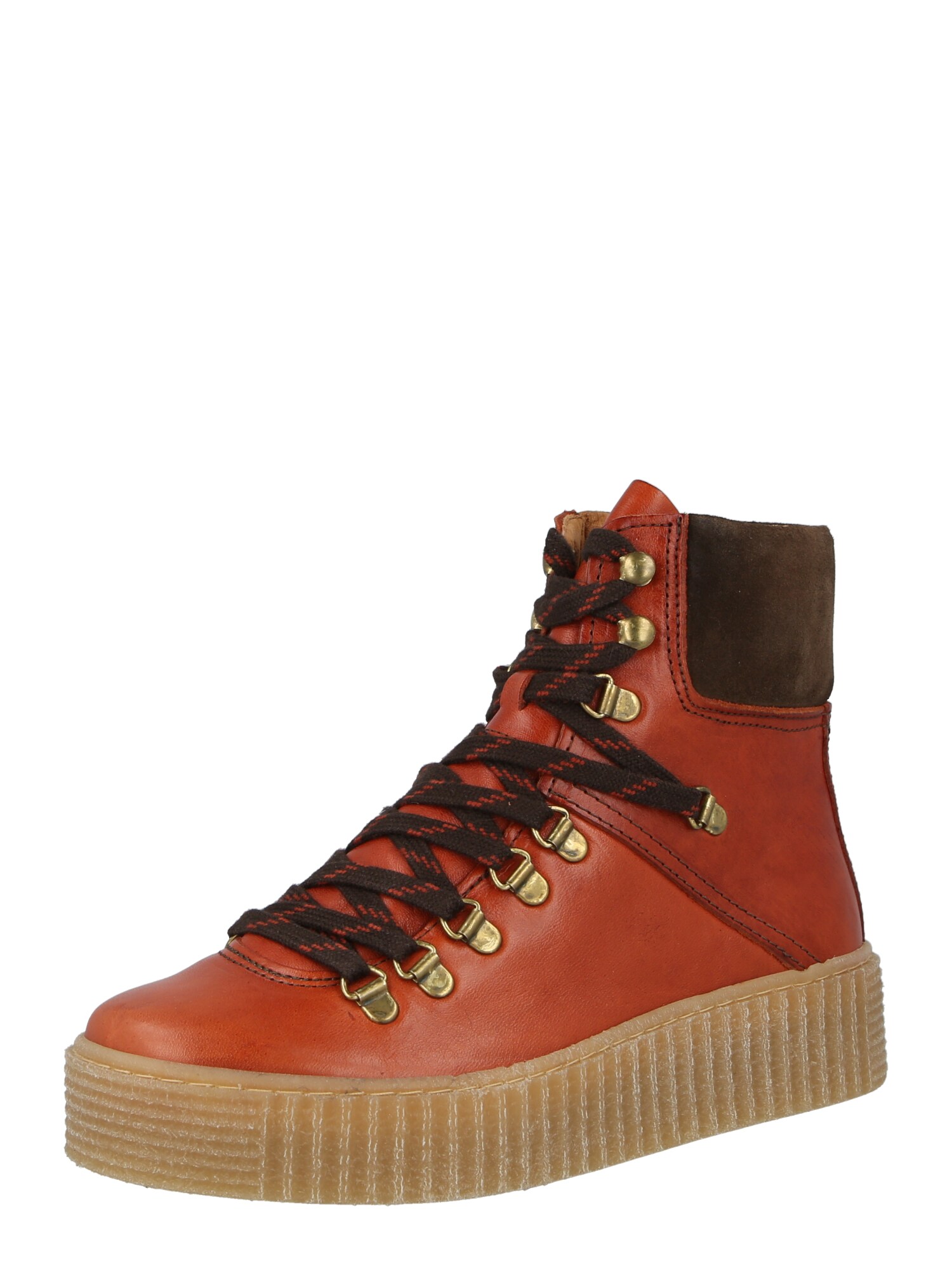 Shoe The Bear Šnurovacie členkové čižmy  hnedá / hrdzavohnedá