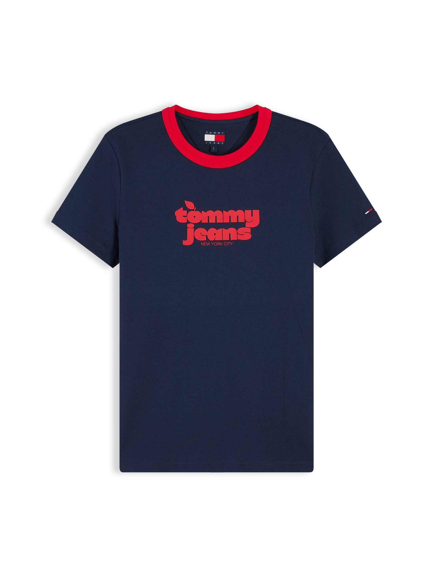 Tommy Jeans Tričko  námornícka modrá / purpurová