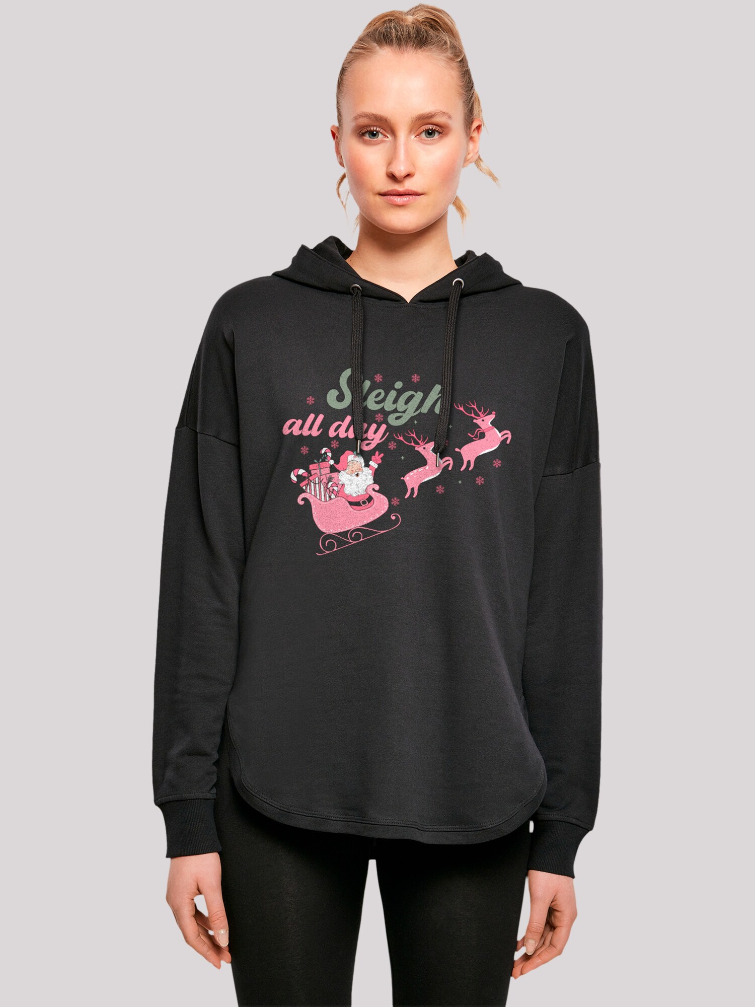 Thumbnail - F4NT4STIC Sweatshirt Christmas Sleigh all day Santas Reindeers