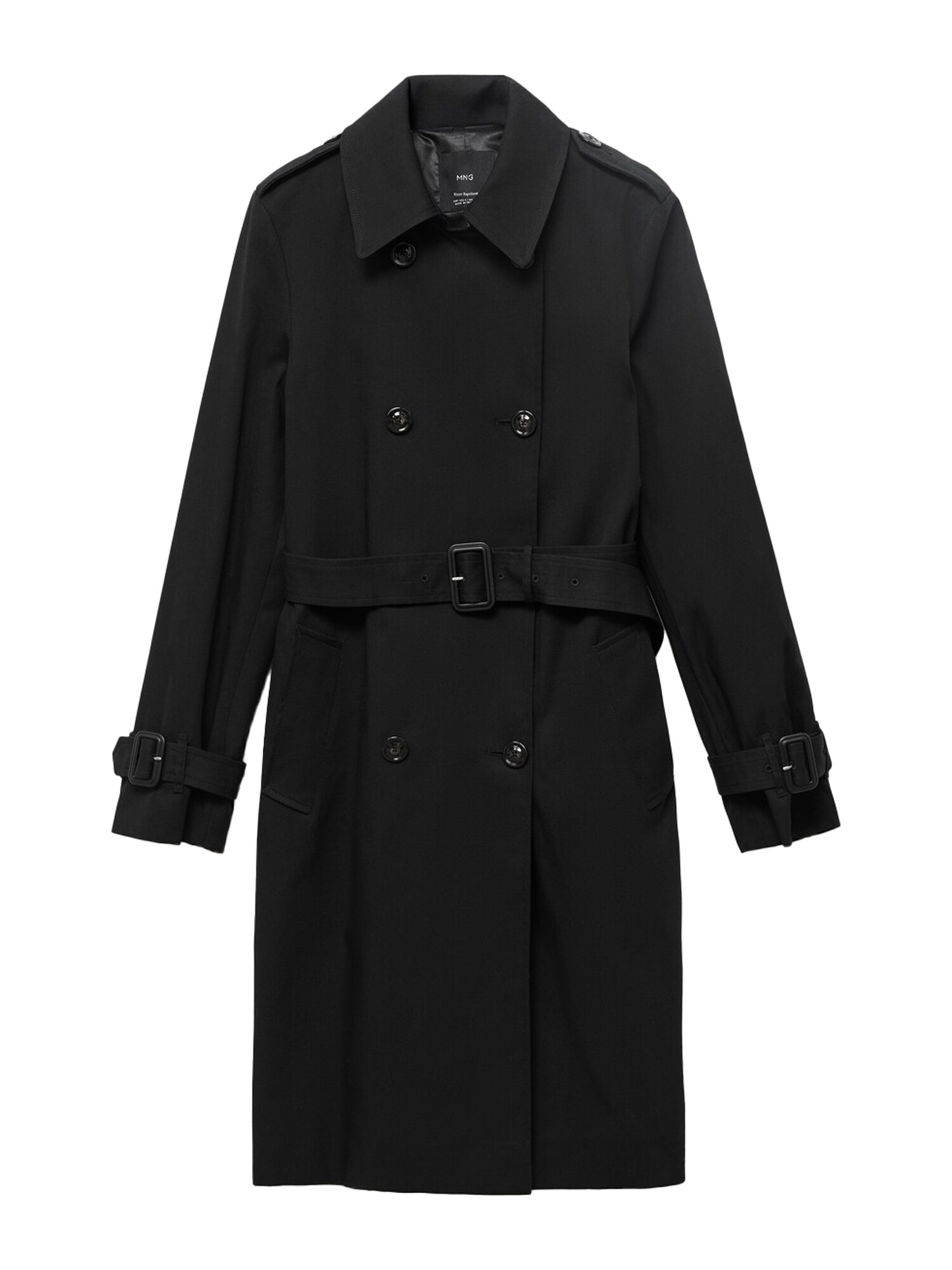 MANGO Palton de primăvară-toamnă POLANA  negru