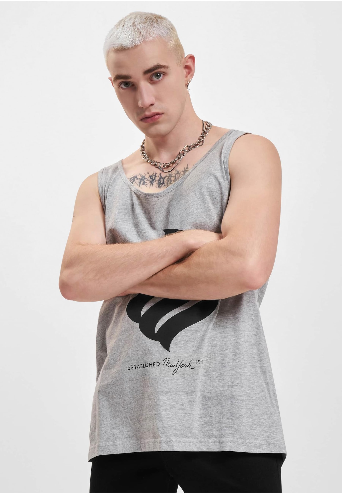 ROCAWEAR Tričko sivá melírovaná / čierna (obrázok 4)