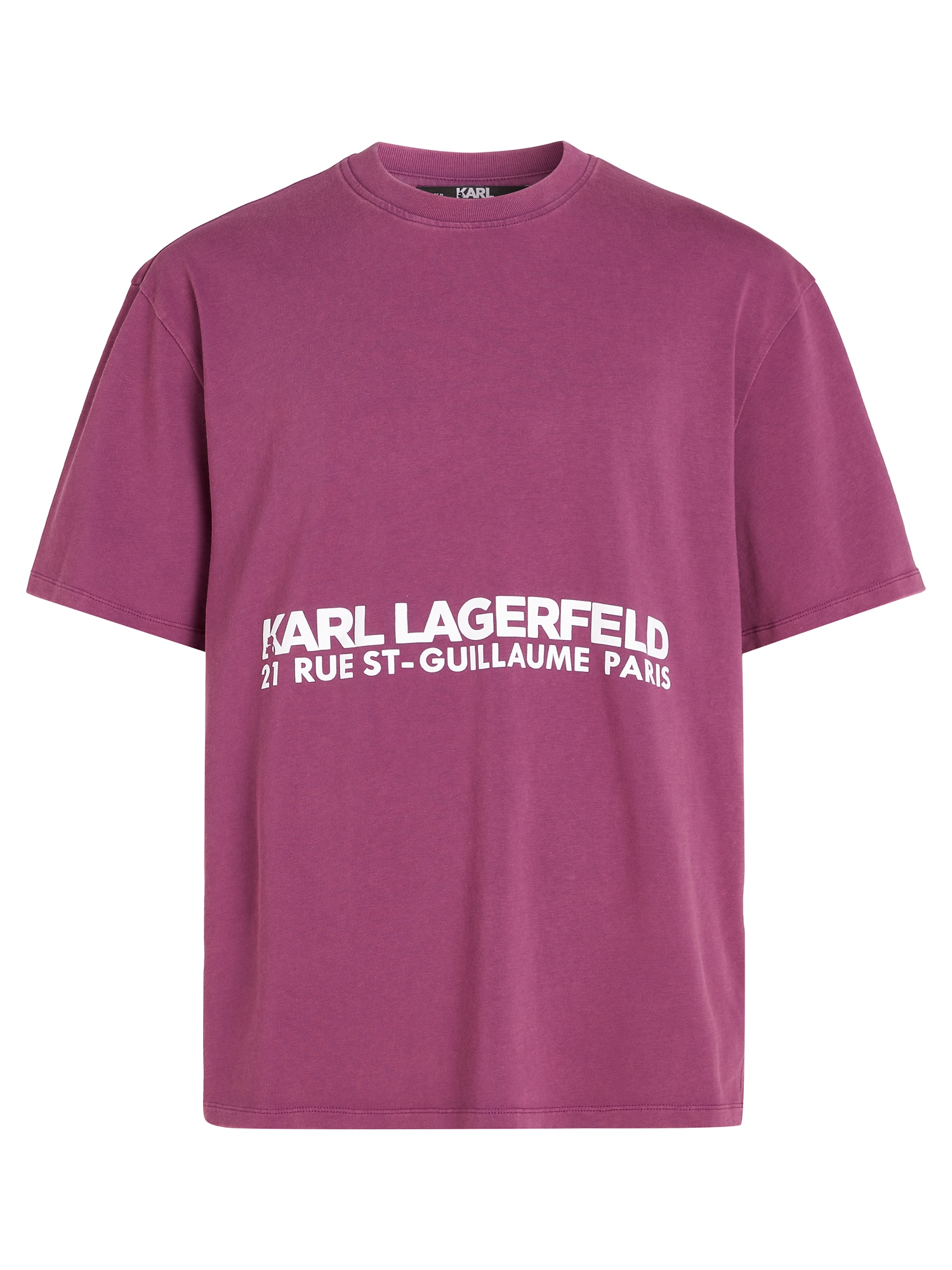 Karl Lagerfeld Tričko 'Rue St-Guillaume'  purpurová / biela