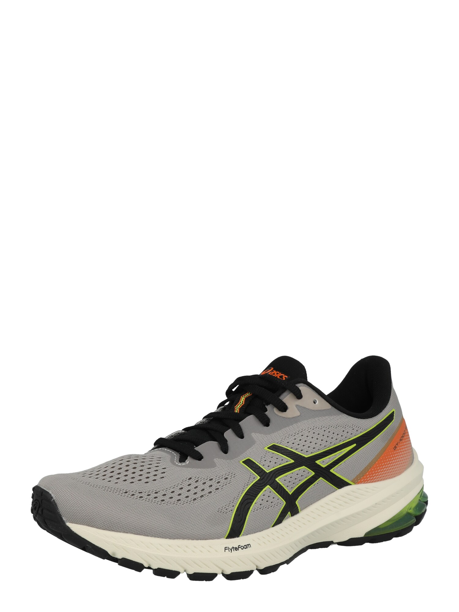 ASICS Tekaški čevelj 'GT-1000 12 TR'  siva / neonsko zelena / oranžna / črna