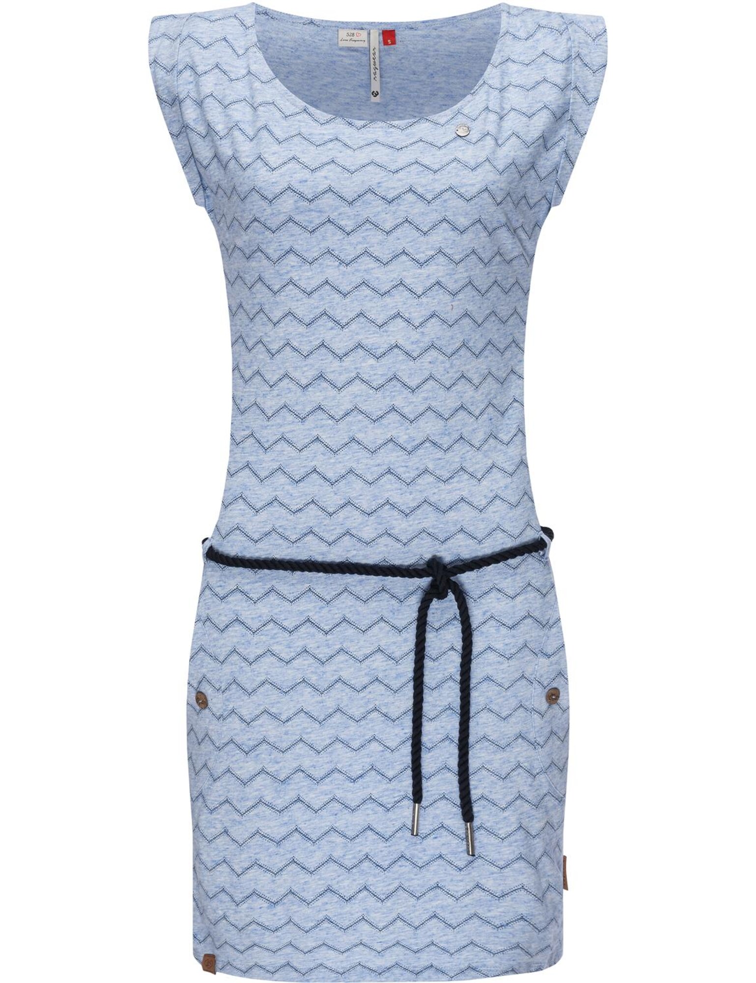 Ragwear Letné šaty 'Tag Chevron'  svetlomodrá / tmavomodrá
