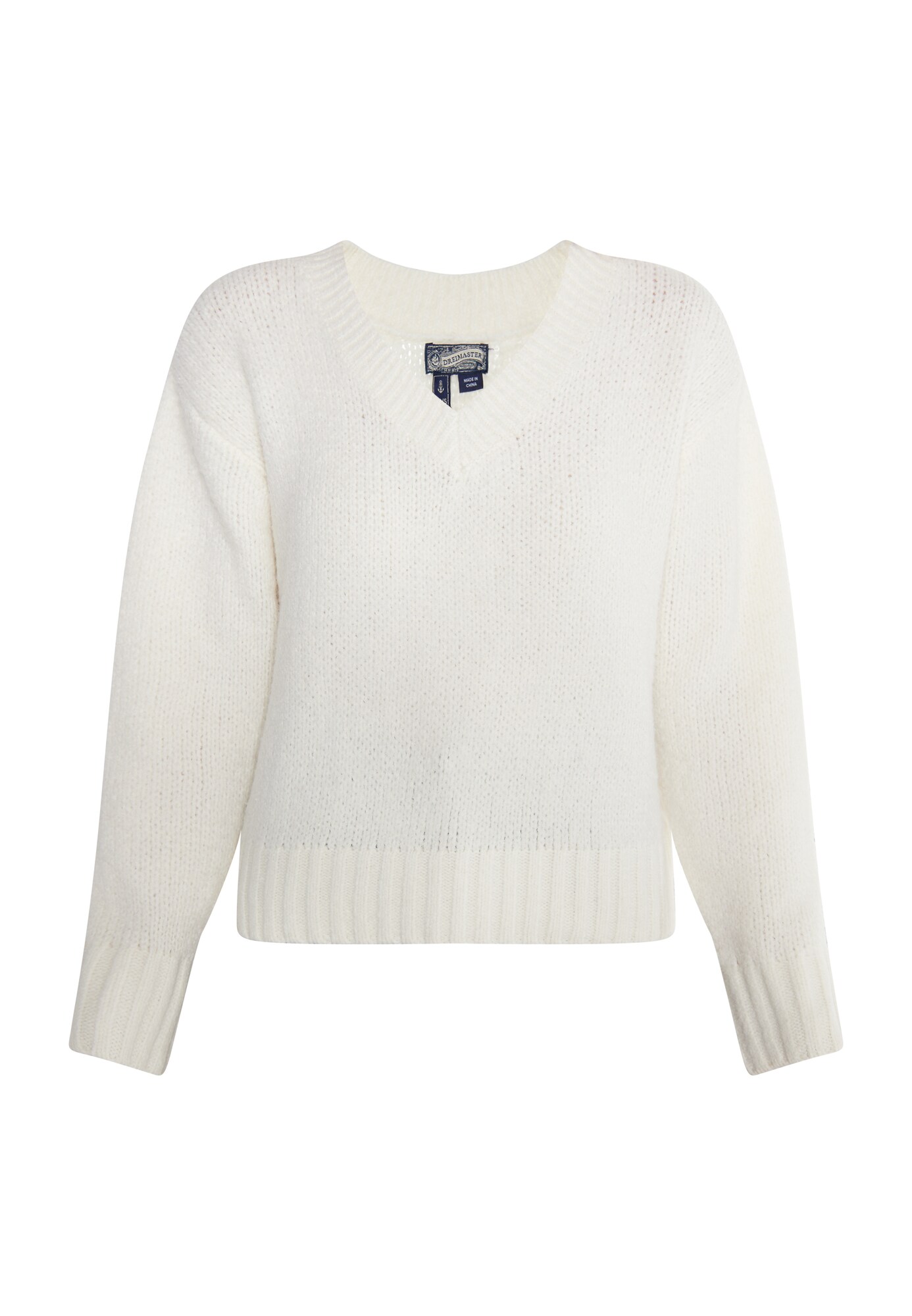 DreiMaster Vintage Pulover  alb lână