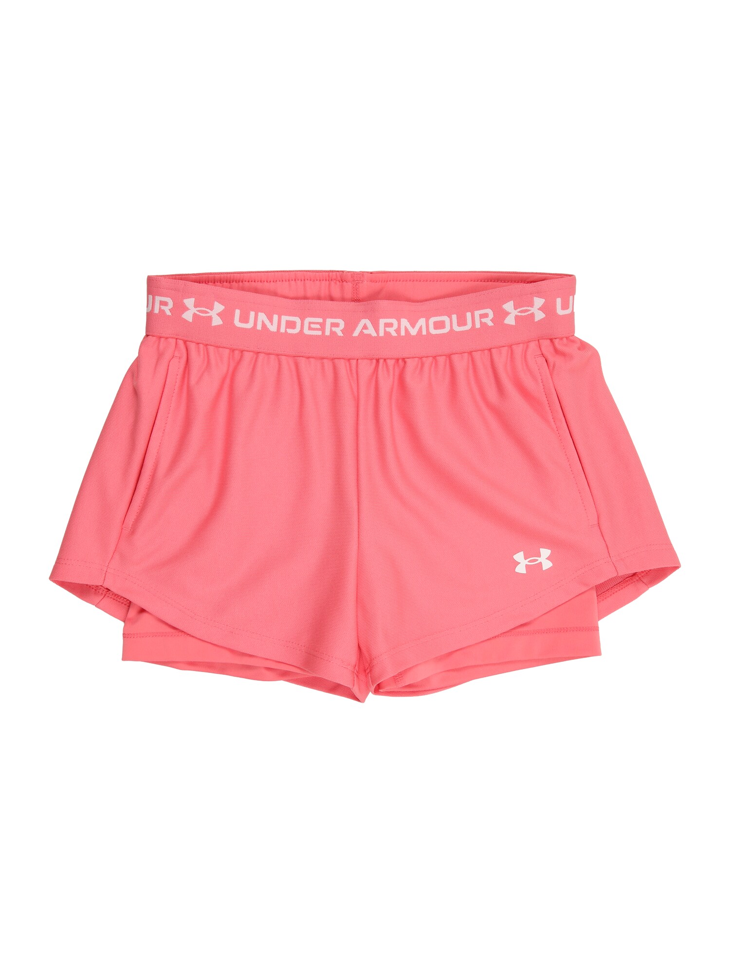 UNDER ARMOUR Pantaloni sport Tech Play Up 2n1  corai / alb