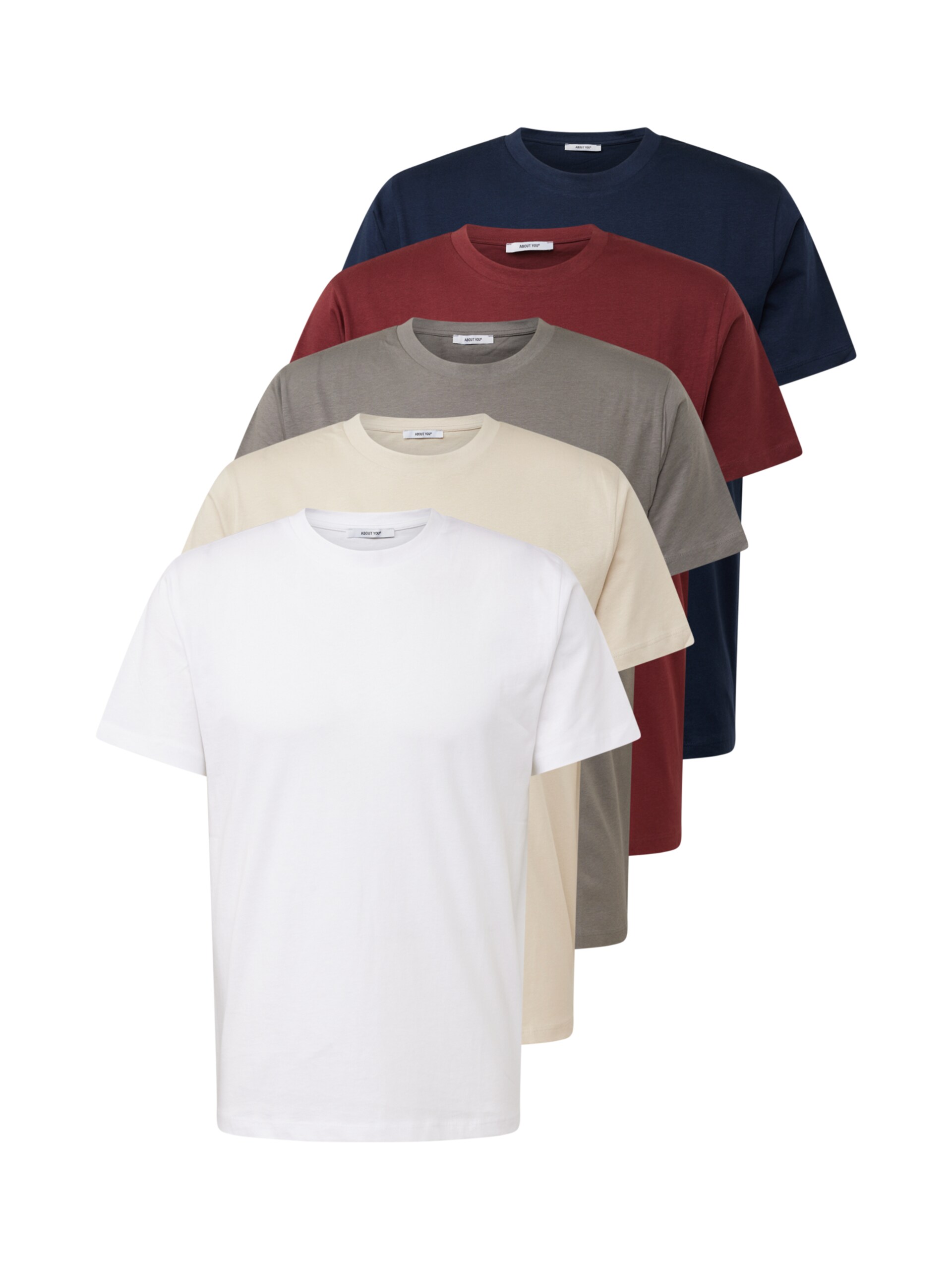 ABOUT YOU T-shirt 'Peter' kräm / marinblå herr