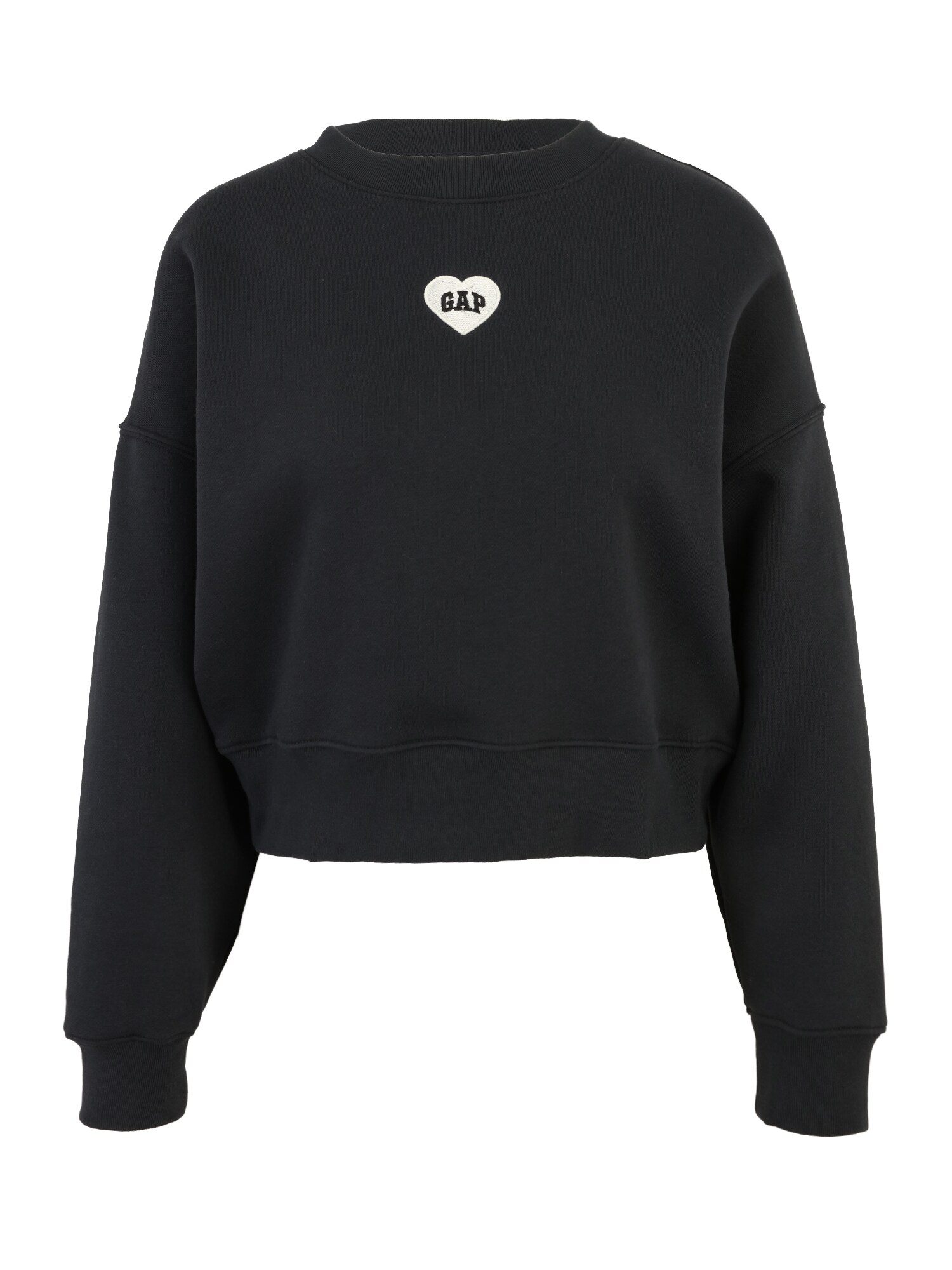 Gap Petite Bluză de molton  negru / alb murdar