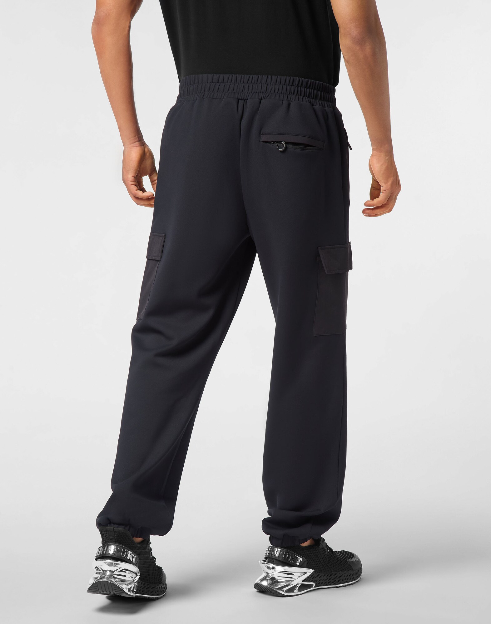 Plein Sport Pantalón cargo  negro / blanco – imagen 3