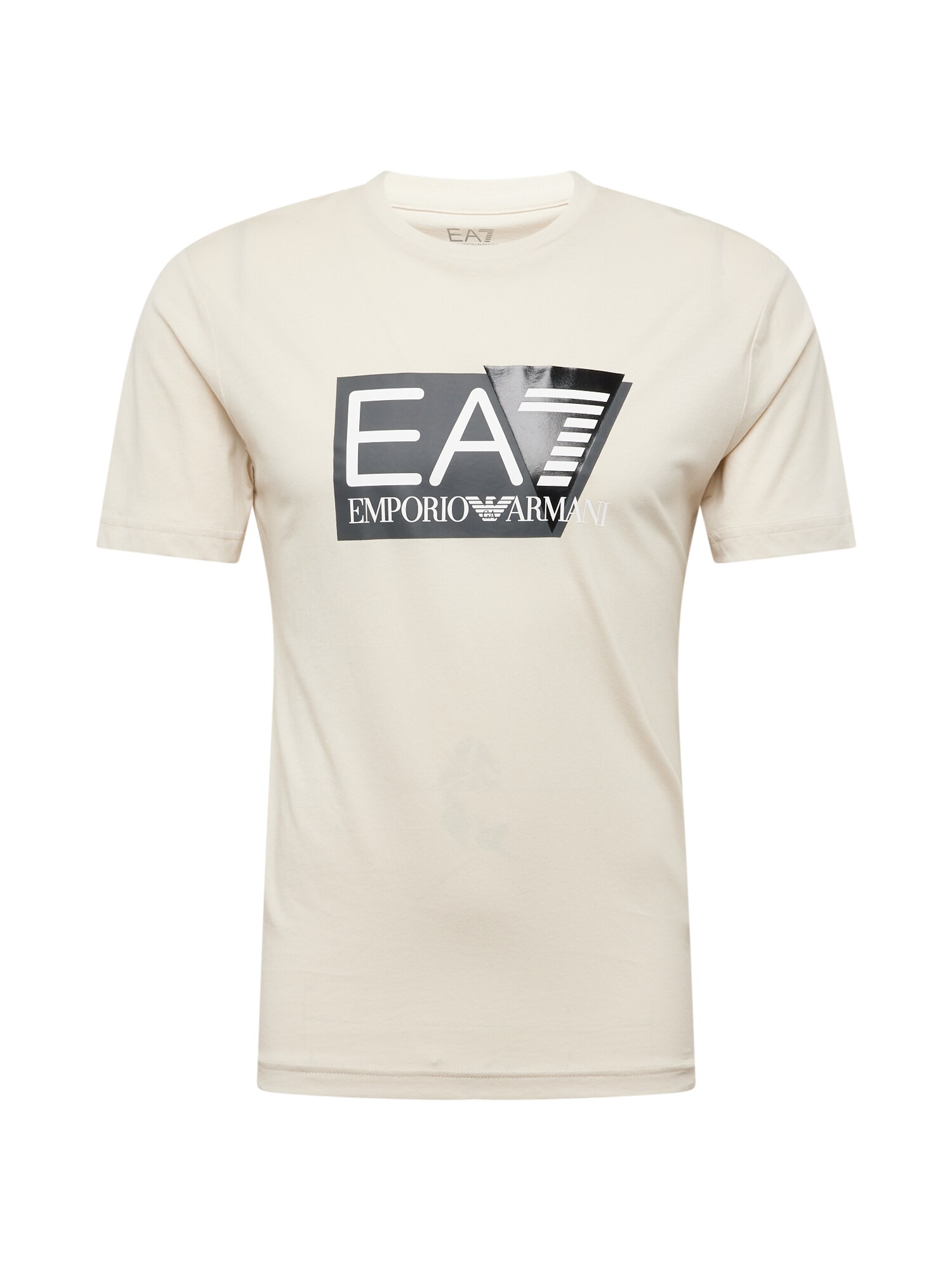EA7 Emporio Armani Tricou bej / gri metalic / negru / alb