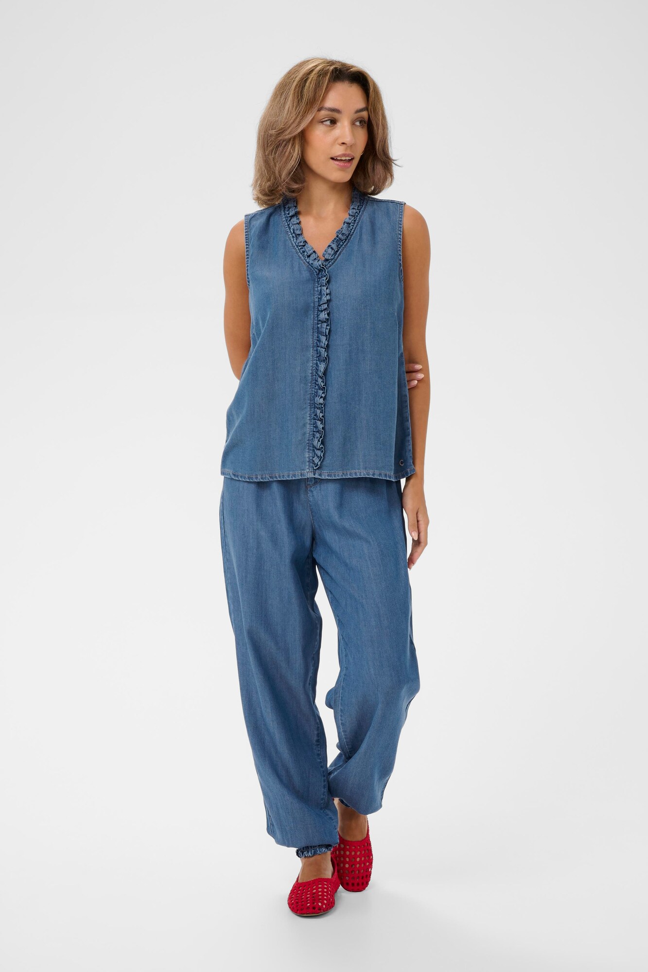 Cream Blúzka 'Molly'  modrá denim (obrázok 3)