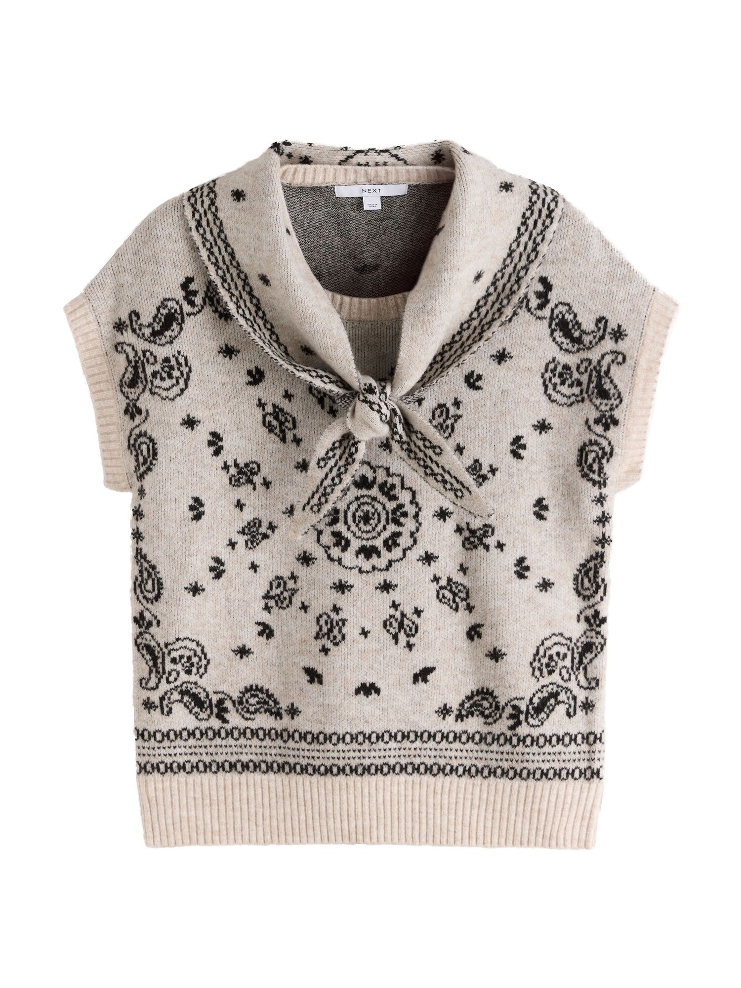Next Pulover crem / negru